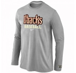 Arizona Diamondbacks Crimson Long Sleeve T-Shirt Grey