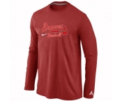 Atlanta Braves Long Sleeve T-Shirt RED