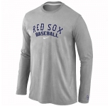 Boston Red Sox Long Sleeve T-Shirt Grey