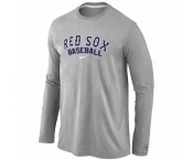 Boston Red Sox Long Sleeve T-Shirt Grey