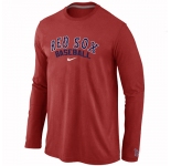 Boston Red Sox Long Sleeve T-Shirt RED