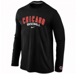 Chicago Cubs Long Sleeve T-Shirt Black