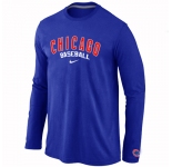 Chicago Cubs Long Sleeve T-Shirt Blue