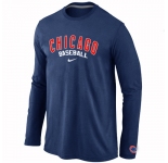Chicago Cubs Long Sleeve T-Shirt D.Blue