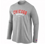 Chicago Cubs Long Sleeve T-Shirt Grey