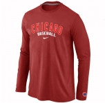 Chicago Cubs Long Sleeve T-Shirt RED