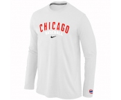Chicago Cubs Long Sleeve T-Shirt white