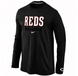 Cincinnati Reds Long Sleeve T-Shirt Black