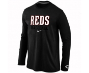 Cincinnati Reds Long Sleeve T-Shirt Black