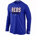 Cincinnati Reds Long Sleeve T-Shirt Blue