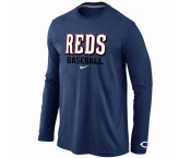 Cincinnati Reds Long Sleeve T-Shirt D.Blue