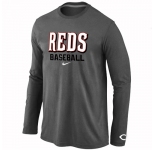Cincinnati Reds Long Sleeve T-Shirt D.Grey