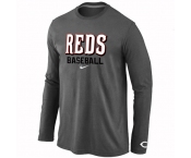 Cincinnati Reds Long Sleeve T-Shirt D.Grey