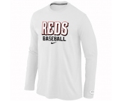 Cincinnati Reds Long Sleeve T-Shirt White