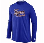 Detroit Tigers Long Sleeve T-Shirt Blue