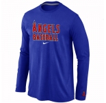 Los Angels of Anaheim Long Sleeve T-Shirt Blue