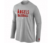 Los Angels of Anaheim Long Sleeve T-Shirt Grey