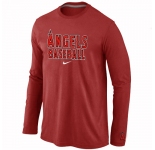 Los Angels of Anaheim Long Sleeve T-Shirt RED
