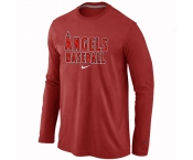 Los Angels of Anaheim Long Sleeve T-Shirt RED