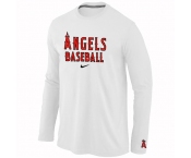 Los Angels of Anaheim Long Sleeve T-Shirt White