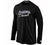 Milwaukee Brewers Long Sleeve T-Shirt Black