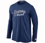 Milwaukee Brewers Long Sleeve T-Shirt D.Blue