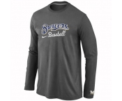 Milwaukee Brewers Long Sleeve T-Shirt D.Grey