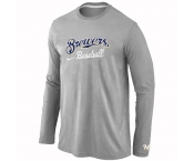 Milwaukee Brewers Long Sleeve T-Shirt Grey