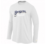 Milwaukee Brewers Long Sleeve T-Shirt White