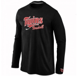 Minnesota Twins Long Sleeve T-Shirt Black