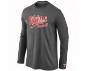 Minnesota Twins Long Sleeve T-Shirt D.Grey