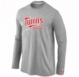 Minnesota Twins Long Sleeve T-Shirt Grey