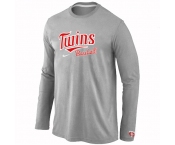 Minnesota Twins Long Sleeve T-Shirt Grey