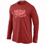 Minnesota Twins Long Sleeve T-Shirt RED