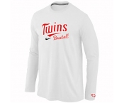 Minnesota Twins Long Sleeve T-Shirt White
