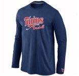Minnesota TwinsLong Sleeve T-Shirt D.Blue