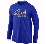 New York Mets Long Sleeve T-Shirt Blue