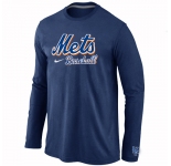 New York Mets Long Sleeve T-Shirt D.Blue