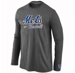 New York Mets Long Sleeve T-Shirt D.Grey