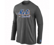 New York Mets Long Sleeve T-Shirt D.Grey