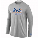 New York Mets Long Sleeve T-Shirt Grey