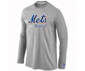 New York Mets Long Sleeve T-Shirt Grey