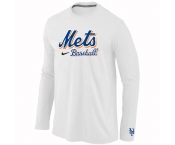 New York Mets Long Sleeve T-Shirt White