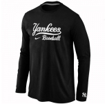 New York Yankees Long Sleeve T-Shirt Black