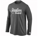 New York Yankees Long Sleeve T-Shirt D.Grey