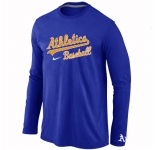 Oakland Athletics Long Sleeve T-Shirt Blue