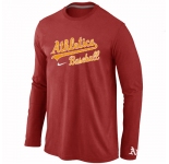 Oakland Athletics Long Sleeve T-Shirt RED