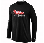 Philadelphia Phillies Long Sleeve T-Shirt Black