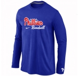 Philadelphia Phillies Long Sleeve T-Shirt Blue