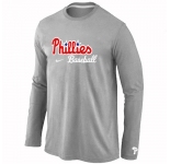 Philadelphia Phillies Long Sleeve T-Shirt Grey